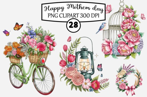 Download Happy Mother's Day Clipart Bundle - Happy Collection