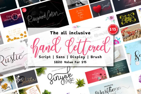 Download Hand Lettered Font Bundle - Hand lettered font Collection