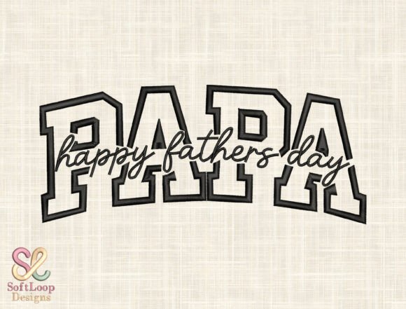 Download Papa Happy Father’s Day Embroidery Desig - Happy Collection